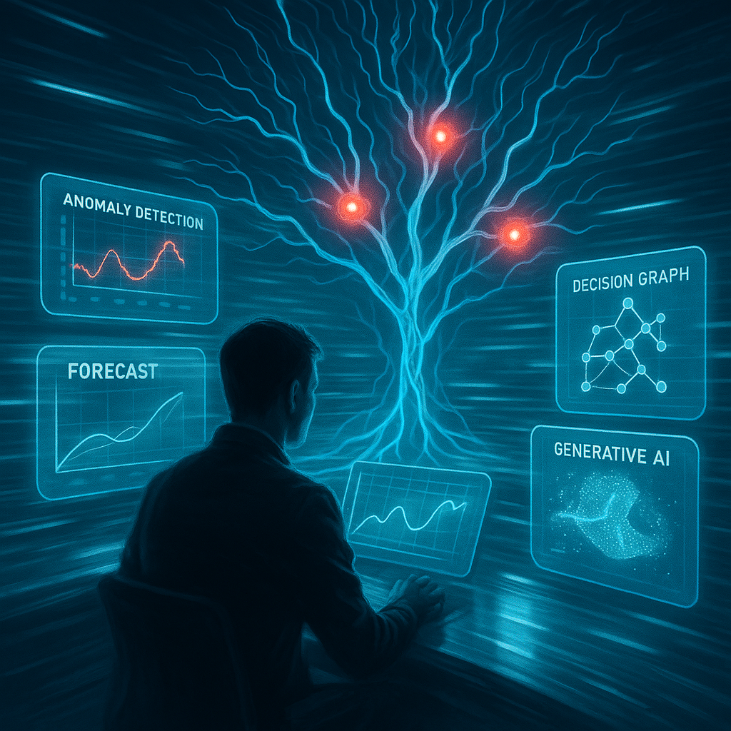 Machine learning, AI models, and analytics visualization